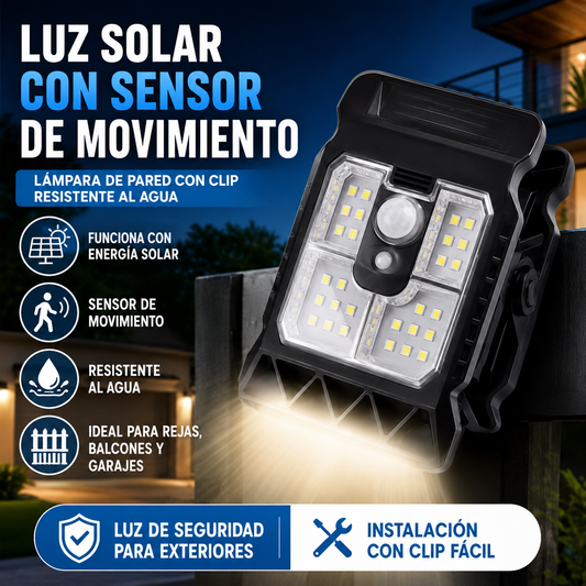 lámpara solar con clip sensor YX-525 PACK DE 3