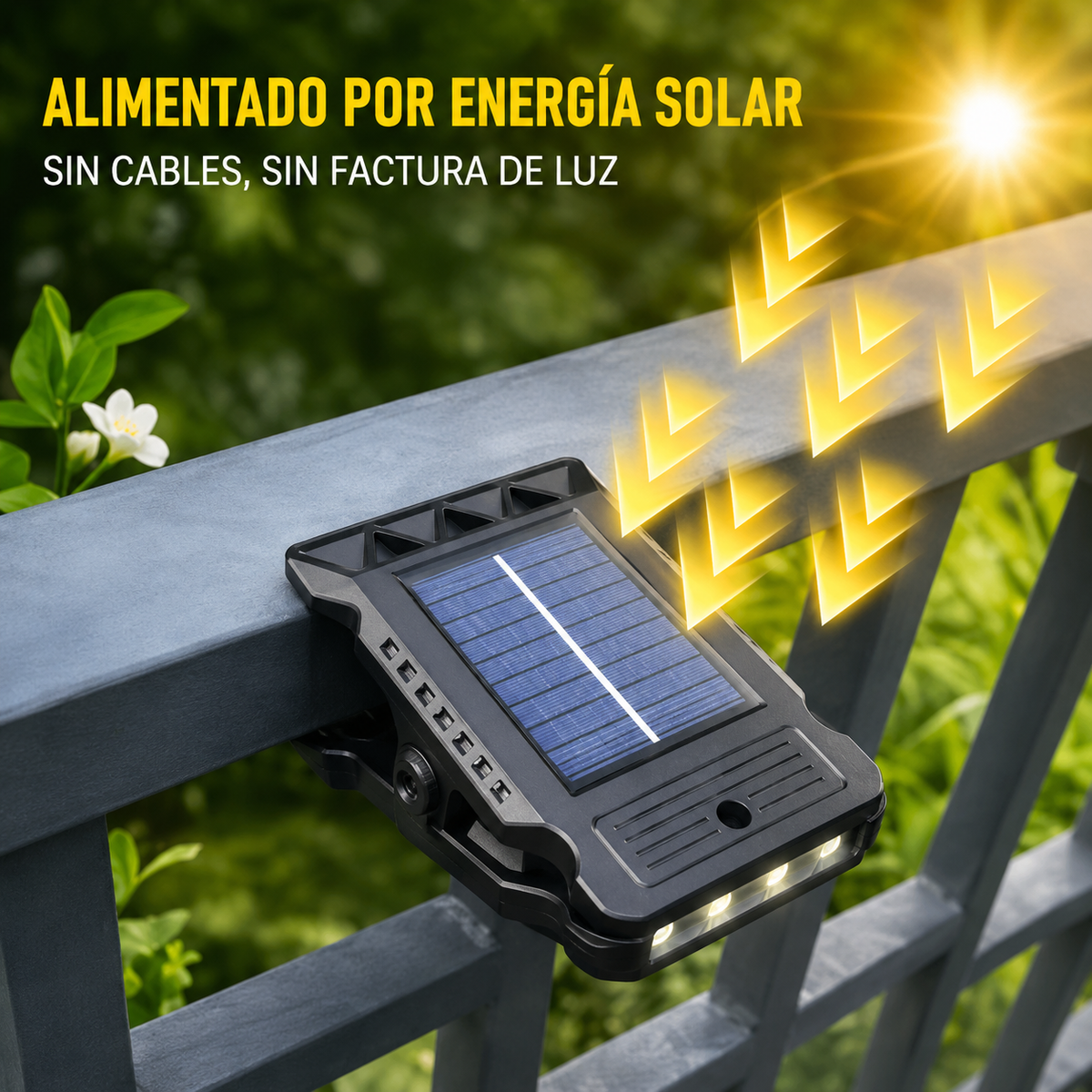 lámpara solar con clip sensor YX-525 PACK DE 3