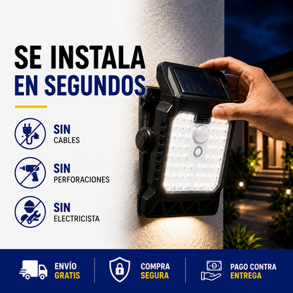 lámpara solar con clip sensor YX-525 PACK DE 3